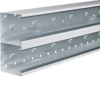 Bază-Canal aparataj Ignifug BRS 100x210mm Capac 2x80mm din tablă de oțel alb , Hager BRS1002101D9010