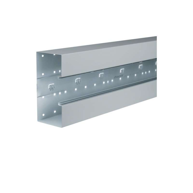 Bază-Canal aparataj Ignifug frontrast BRS 100x210mm OT 80mm din tablă de oțel zincat , Hager BRS1002101VERZ