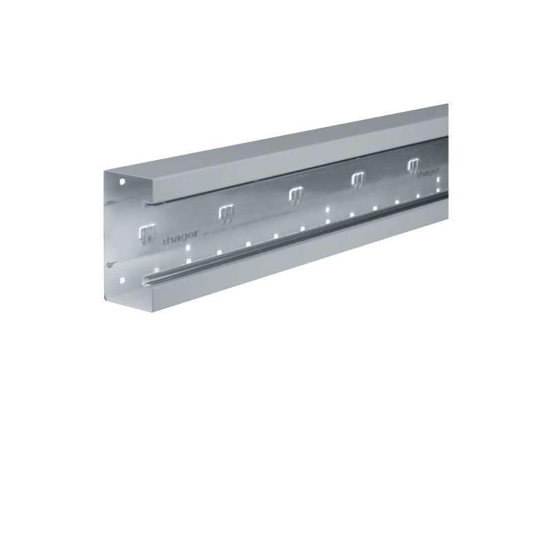 Bază-Canal aparataj Ignifug pr. față Oțel BRS 70x130mm Capac 80mm zincat , Hager BRS651301VERZ