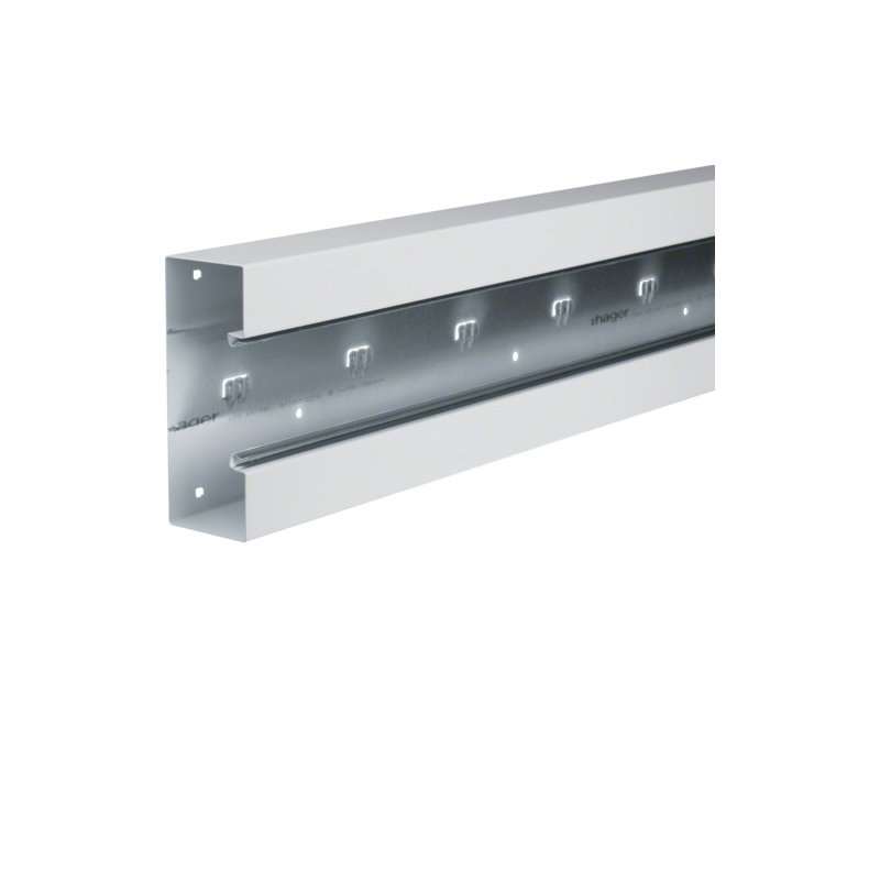 Bază-Canal aparataj Ignifug pr. față Oțel BRS 70x170mm Capac 80mm alb , Hager BRS6517019010