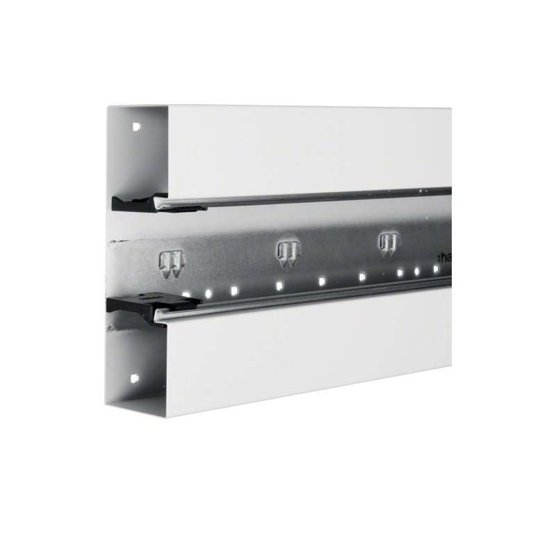 Bază-Canal aparataj Ignifug pr. față Oțel BRS 70x210mm Capac 80mm alb , Hager BRS6521019010