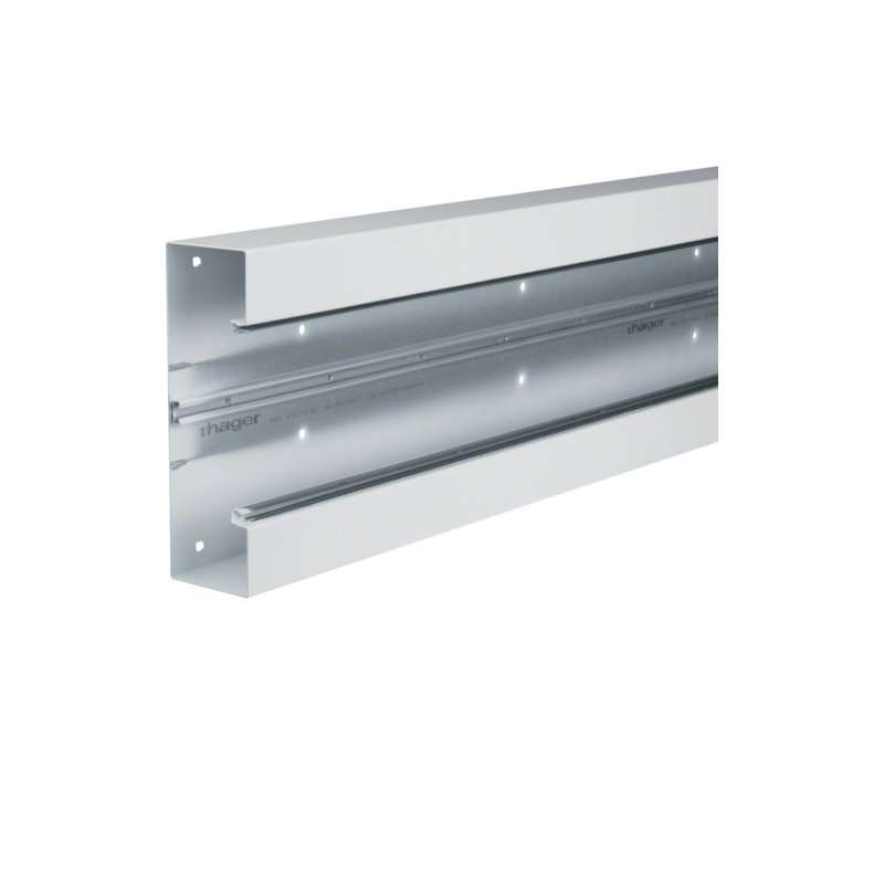 Bază-Canal aparataj Ignifug ,Profil BRS 68x210mm OT 120mm din tablă de oțel alb , Hager BRS652101B9010