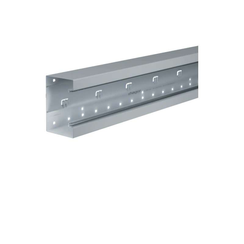 Bază-Canal aparataj Ignifug frontrast BRS 85x130mm OT 80mm din tablă de oțel zincat , Hager BRS851301VERZ