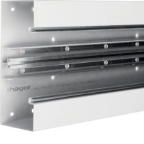 Bază-Canal aparataj Ignifug ,Profil BRS 85x210mm OT 120mm din tablă de oțel alb , Hager BRS852101B9010