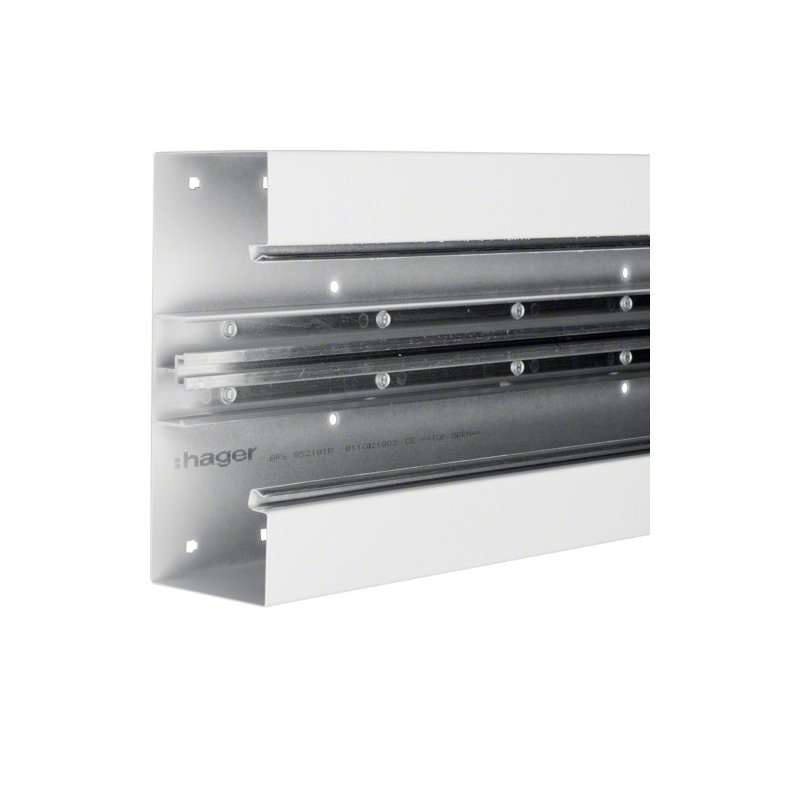 Bază-Canal aparataj Ignifug ,Profil BRS 85x210mm OT 120mm din tablă de oțel alb , Hager BRS852101B9010