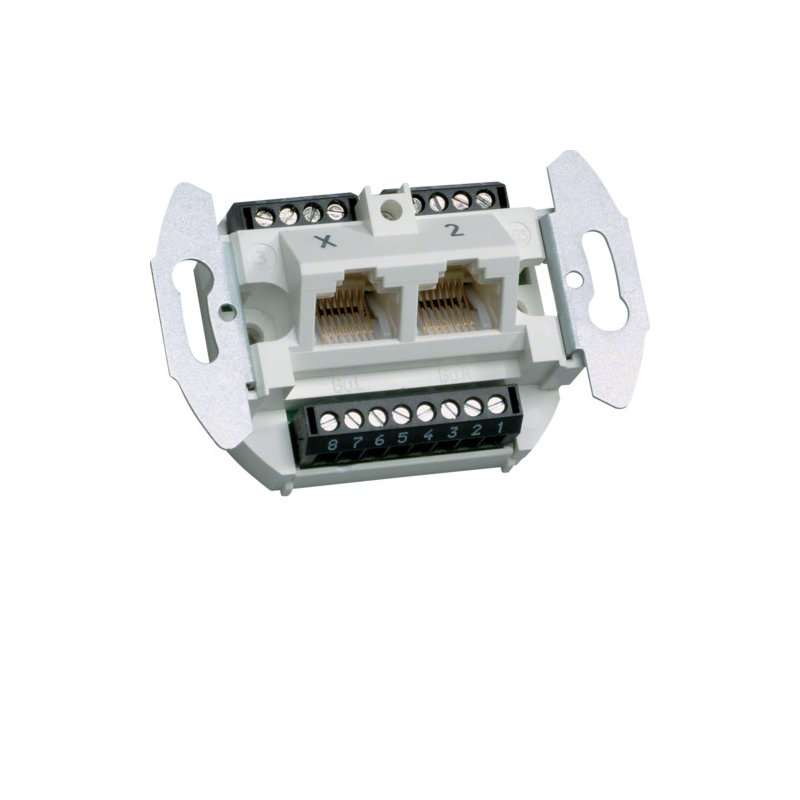 Doză de date  pt. 2 Cat.3-porturi 8/8 poli , Hager G3120