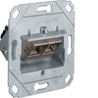 Priză de date Modul patch 2 x Cat.6 8/8 ecranat cu suport , Hager G3175