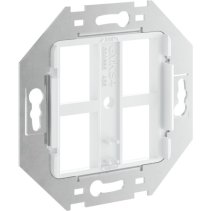 Ramă montaj Keystone 4x , pt. placă centrală UAE 4x , hfr, alb , Hager GMKS49010