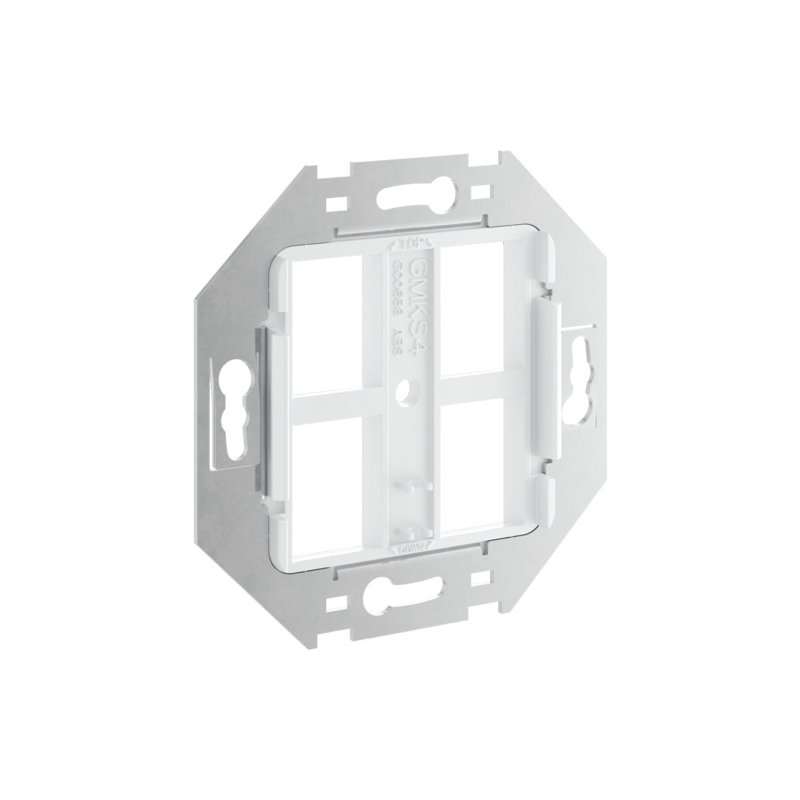 Ramă montaj Keystone 4x , pt. placă centrală UAE 4x , hfr, alb , Hager GMKS49010