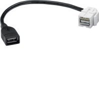 Keystone modul USB 2.0 Typ A, pt. Ramă montaj Keystone, hfr , Hager GMKUSB2A