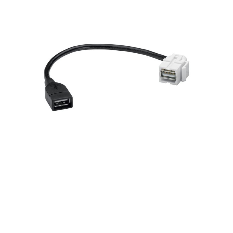 Keystone modul USB 2.0 Typ A, pt. Ramă montaj Keystone, hfr , Hager GMKUSB2A