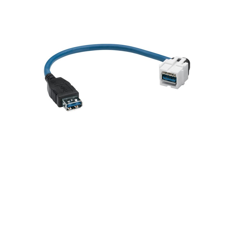 Keystone modul USB 3.0 Typ A, pt. Ramă montaj Keystone, hfr , Hager GMKUSB3A