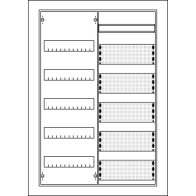 ABB U52MML Tablou electric comb. multimedia sub tencuială 5 randuri, cu rama si bel. usa