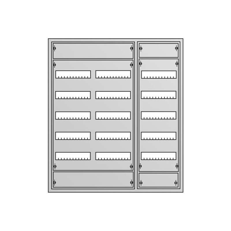 ABB U63R5 Tablou electric sub tencuială 5 randuri, cu rama si usa