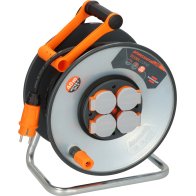 Rolă de cablu tambur 40m cu protecție supra. H07Rn-F 3x1,5mm² IP44 professionalLINE SteelCore