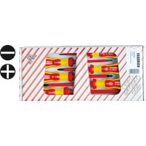 Set de șurubelnițe, FL/PH, 6 bucăți, izolate, mânere 2K