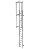 Scara evacuare la incendiu cu o singura sectiune cu protectie pentru spate din otel zincat mod. ZK52