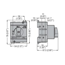Întrerupator rotativ pentru fotovoltaice tripolar 1000V DC 25A , GD025