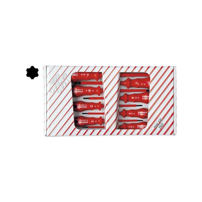 Set de șurubelnițe, profil TX, izolat, 8 buc