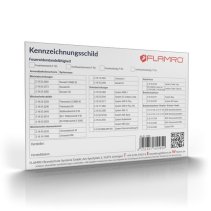 Plăcuță de identificare si marcare a etanșarilor la incendiu Flamro 14000 universal