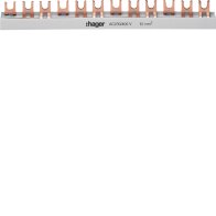 Busbar 3 pol tip furcă (standard eurovario) 10mm² 63A 57 Module , Hager KDN363B