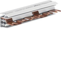 Busbar 3 pol tip furcă (standard eurovario) 10mm² 63A 6 Module , Hager KDN363M
