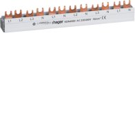 Busbar 3P+N 80A Furcă 16mm² 12M pt. 3P+N intrare si 1pol+N ieșire , Hager KDN450D