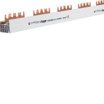 Busbar 4 poli , tip furcă (standard eurovario) 16mm² 80A 57 Module , Hager KDN480B