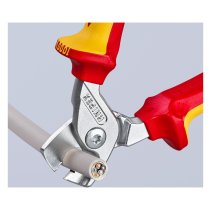 Foarfece de tăiat cabluri izolat VDE până la Ø15mm/50mm2 cu muchie de tăiere treptă, Knipex 9516160