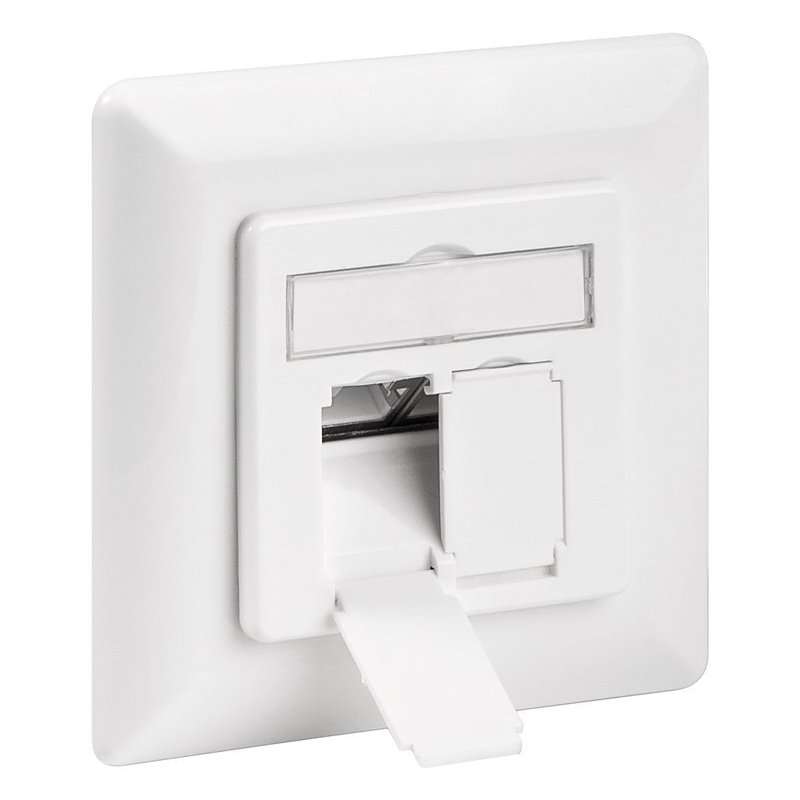 Priză de date pentru cabluri cat7 ecranate 2xRJ45 tip Cat6A cu conectare LSA inclusă ramă și capă