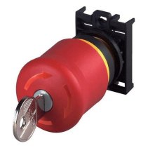 Buton de oprire de urgență cu cheie RMQ-Titan, tip ciuperca, IP66/IP67/IP69K