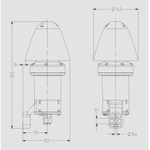 Sirenă avertizare acustică pentru zone EX (ATEX ) deEV20 80-265 VAC