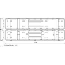 Carcasă goală din plastic pentru tester de medie tensiune PHE III L 1270x215x140mm , DEHN 767999