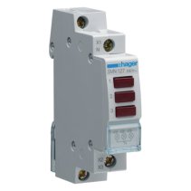 Indicator prezenta tensiune LED HAGER SVN127  3 faze roșu 230VAC