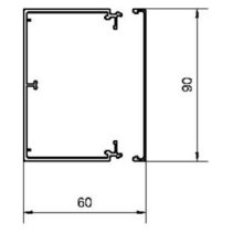 Canal cablu Hager Tehalit 60x90mm gri deschis, Hager LF6009007035