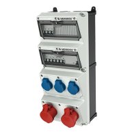 Tablou  de exterior organizare de santier combinatie de prize trifazata ,Mennekes 940002