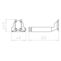 Set aripi sistem prefix B1,2 piese construcție din beton dimensiuni 103x49x36mm
