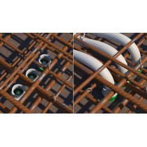 Manșon instalații în beton de capăt și de tranziție din 2 piese pentru PG13.5 și M16 , Kaiser 1204-24