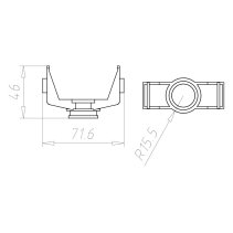 Adaptor prefix B1 Ø 20mm 1 bucată, pentru 1202-04 și 1204-24 ,Kaiser 1211-20
