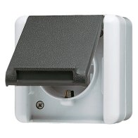 Jung 820W priza aparenta pentru zone umede IP44 pozare aparenta cal. industrială 16 A/250 V ~