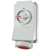 Priză industrială de perete MENNEKES DUO 7306 cu interblocaj, 16A, 400V, 7 poli, IP67 – EAN 4015394112303