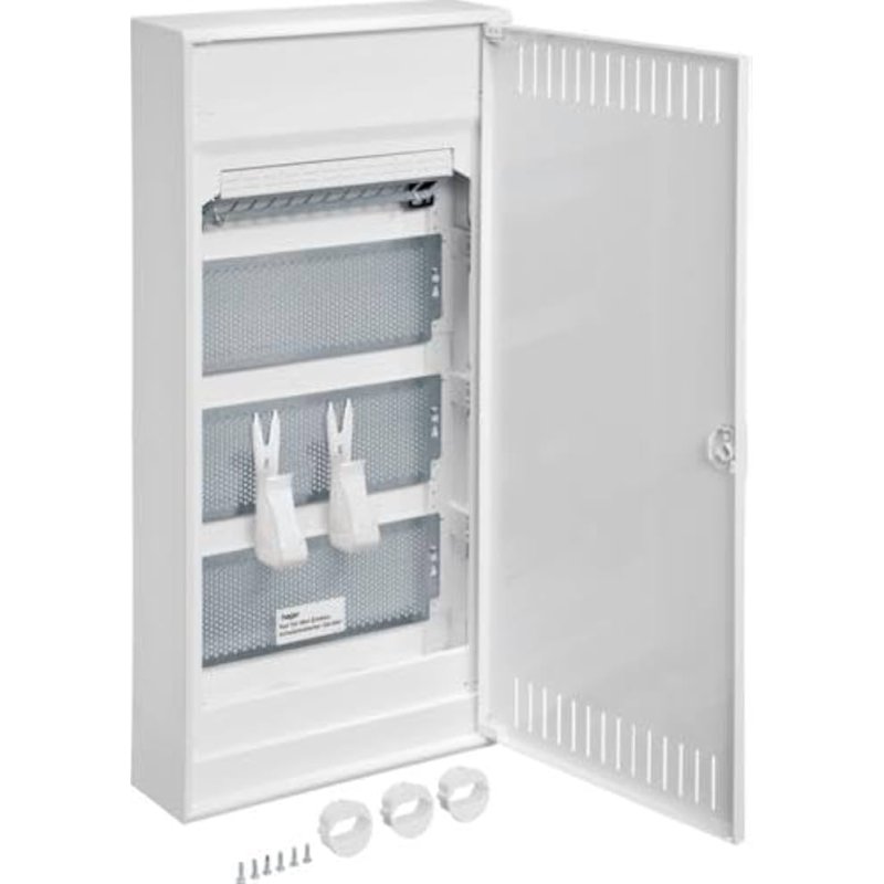 Hager VA48NW Tablou Multimedia Volta AP 4 Rânduri 48 Module IP30 cu Ușă Metalică