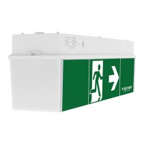 Lampă evacuare LED Fischer cu pictogramă direcțională și vizibilitate 16 m