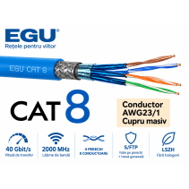 Cablu EGU CAT 8 testat 40 Gbit/s cupru S/FTP LSZH