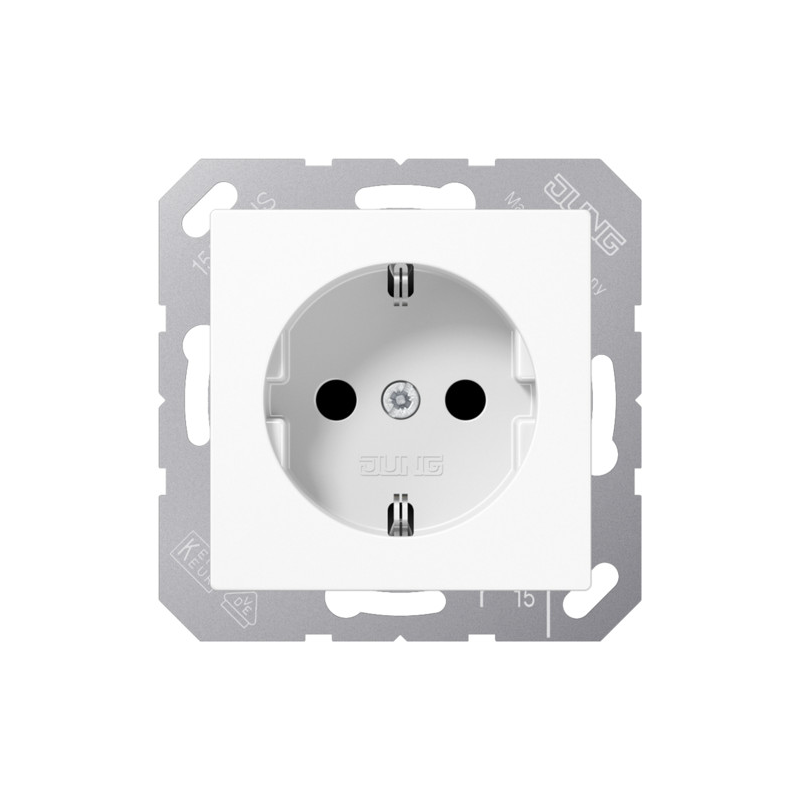 Priză SCHUKO 16A UP 250V alb alpin lucios JUNG A1520WW