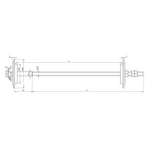 Dehn  300-500mm L 520mm INOX  trecere etanșă   împământare
