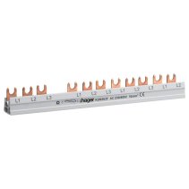 Hager KDN363F  Bara colectoare 3P furcă 10mm² 63A 12M