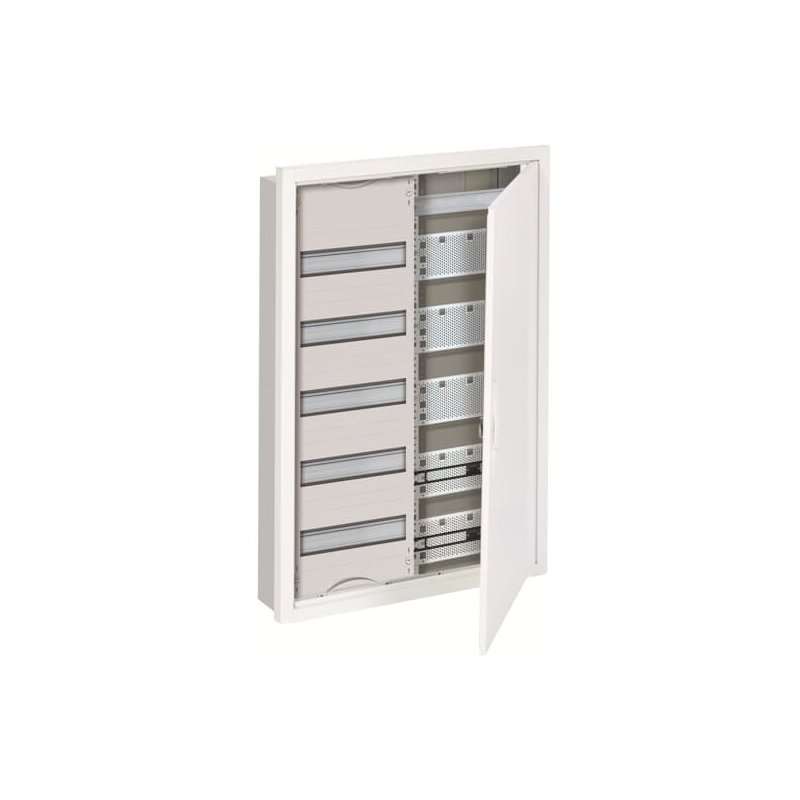 Tablou ABB hibrid U52MM, încastrat, 5 rânduri, cu cadru de acoperire și ușă,Clasa 2