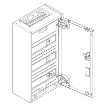 Tablou aparent ABN MK13 adâncime 160 mm, IP 43, clasa de izolație II,36TE  ,complet