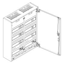 Tablou aparent ABN MK24 adâncime 160 mm, IP 43, clasa de izolație II,96TE  ,complet